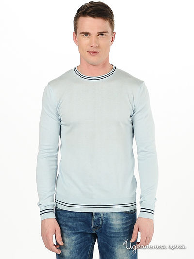 Джемпер Woollen Art, цвет голубой, черный