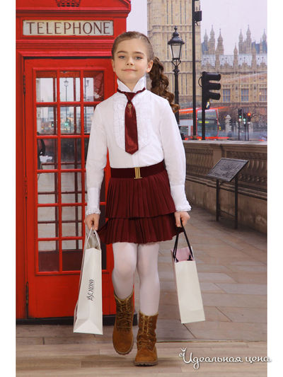 Юбка Маленькая Леди, цвет бордовый