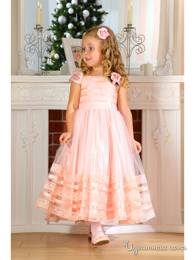 Платье Маленькая Леди, цвет персиковый