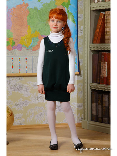 Сарафан Маленькая Леди, цвет зеленый