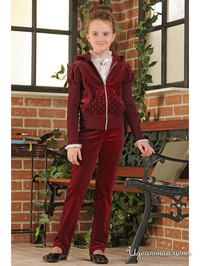 Брюки Маленькая Леди, цвет бордовый