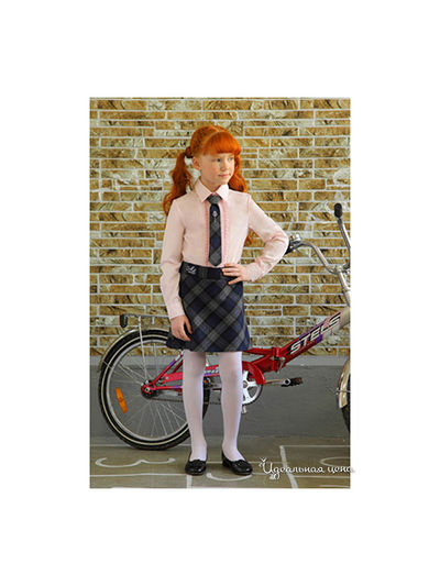 Галстук Маленькая Леди, цвет серый, синий