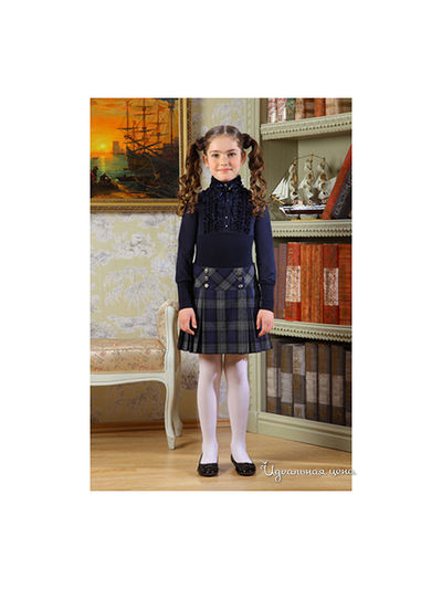 Юбка Маленькая Леди, цвет серая, синяя