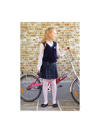 Юбка Маленькая Леди, цвет синий, зеленый