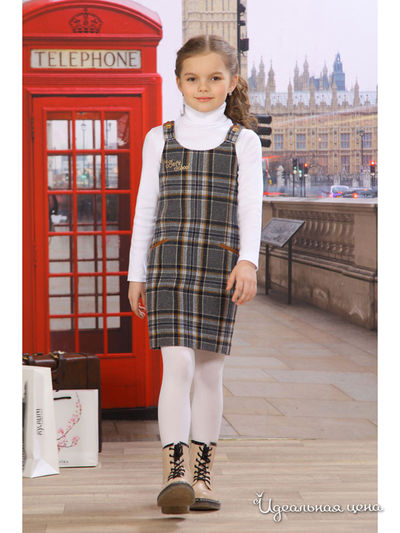 Сарафан Маленькая Леди, цвет серый