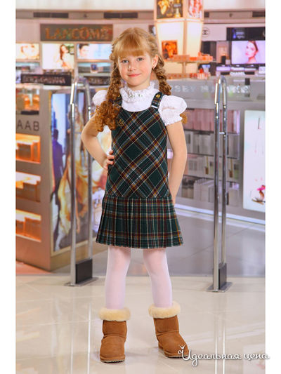 Сарафан Маленькая Леди, цвет зеленый