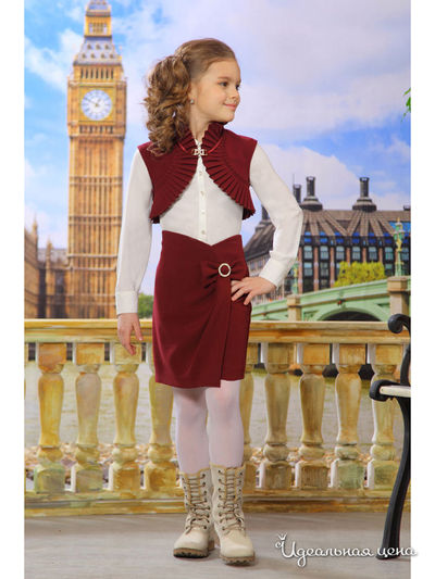 Жилет Маленькая Леди, цвет бордовый