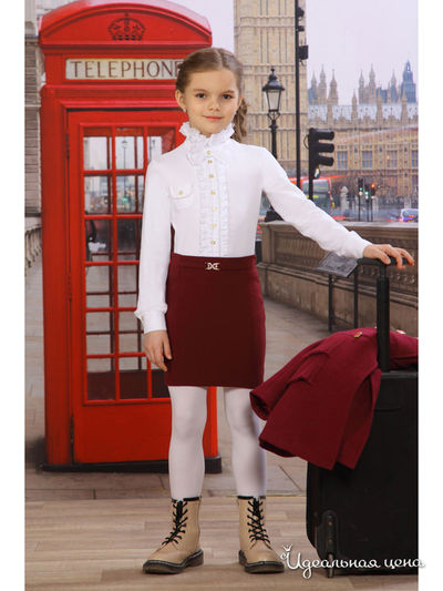 Юбка Маленькая Леди, цвет бордовый