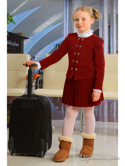 Жакет Маленькая Леди, цвет бордовый