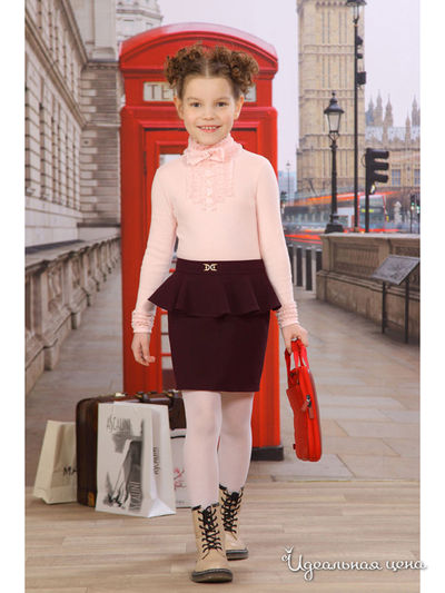 Юбка Маленькая Леди, цвет бордовый