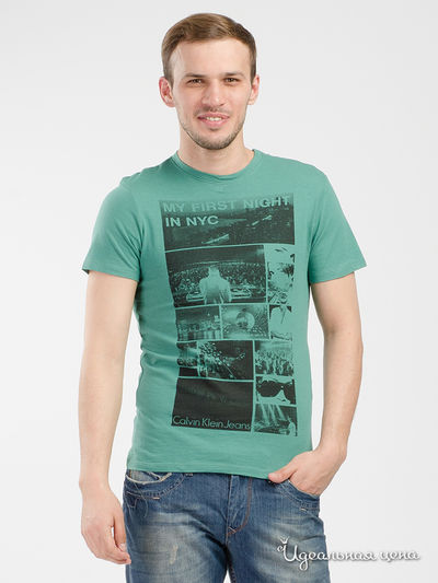 Футболка Calvin Klein Jeans, цвет зеленый