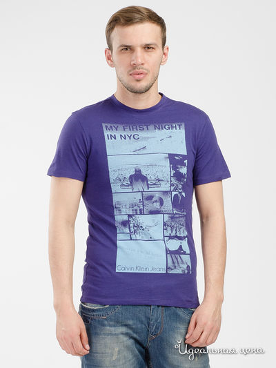 Футболка Calvin Klein Jeans, цвет фиолетовый