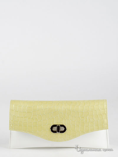 Клатч Di Gregorio, цвет белый,салатовый