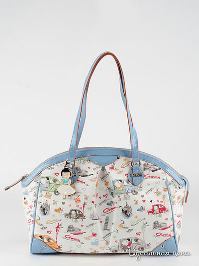 Сумка Cromia, цвет белый,голубой