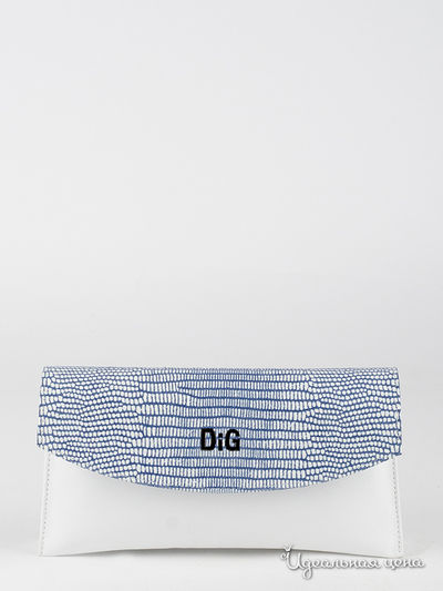 Клатч Di Gregorio, цвет белый, синий