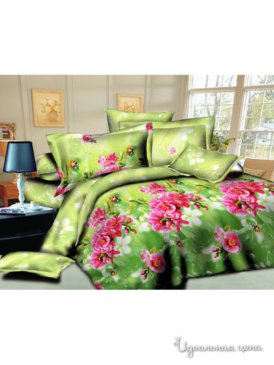 Комплект постельного белья Евро, поплин Василиса, цвет Мультиколор