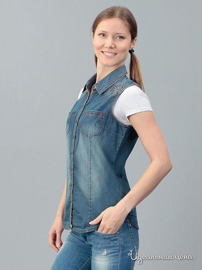 Блуза Tom Tailor, цвет синяя