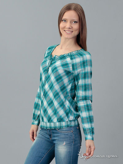 Блуза Tom Tailor, цвет зеленая