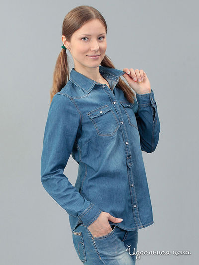 Блуза Tom Tailor, цвет синяя