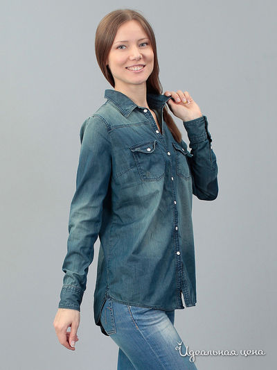 Блуза Tom Tailor, цвет синяя