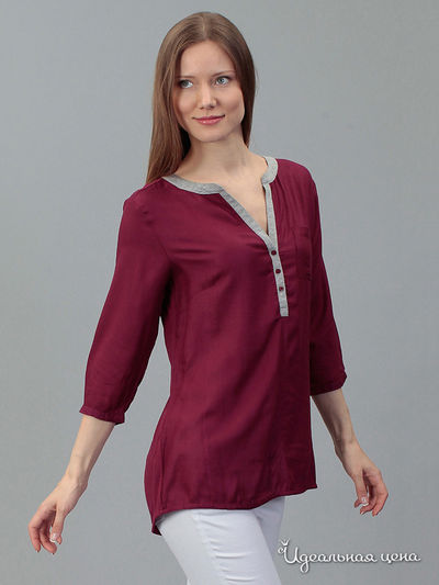 Блуза Tom Tailor, цвет бордовая