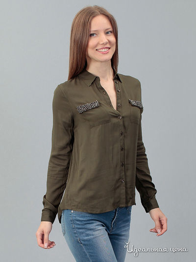 Блуза Tom Tailor, цвет зеленая