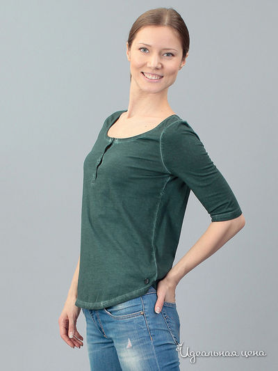 Лонгслив Tom Tailor, цвет зеленый