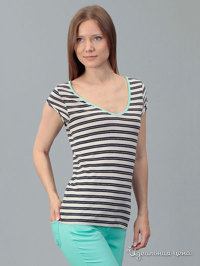 Футболка Tom Tailor, цвет белая, синяя