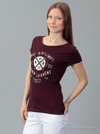 Футболка Tom Tailor, цвет бордовая