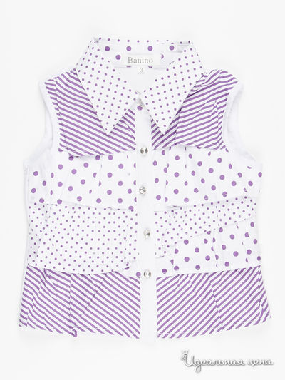 Блуза Banino, цвет белый, сиреневый