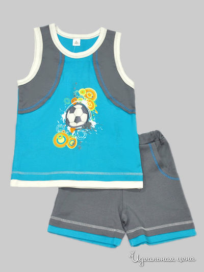 Комплект Фламинго, цвет бирюзовый, серый