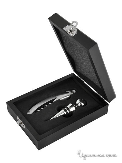 Набор для вина (2 предмета) Regent, цвет черный