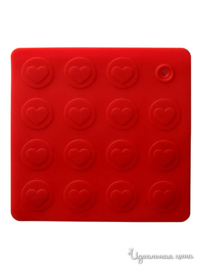 Прихватка подставка "Сердце" Silicone 17,8х17,8 Regent, цвет красный