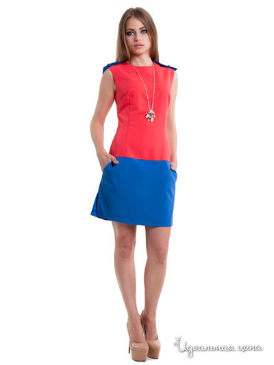 Платье Bezko, цвет коралловый, синий