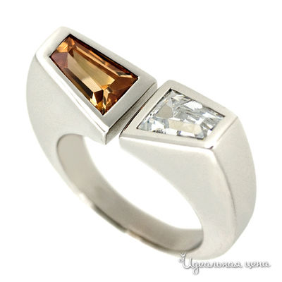 Кольцо Augarten, цвет шампань, прозрачный