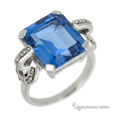 Кольцо Augarten, цвет голубой