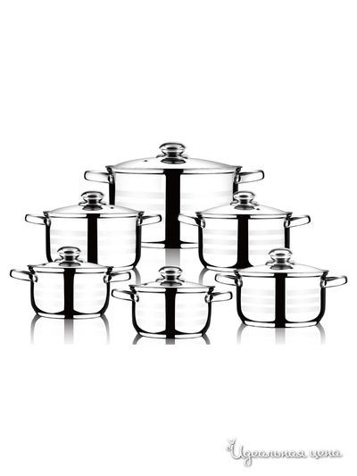 Набор кастрюль Wellberg, цвет металл