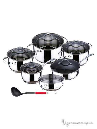 Набор посуды Bergner, цвет металл