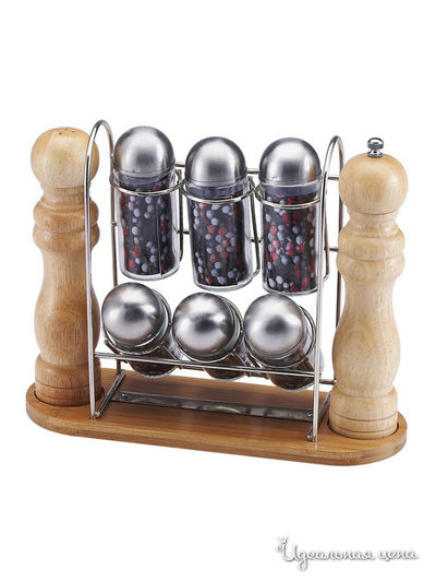 Набор для специй 8 пр. Wellberg, цвет деревянный