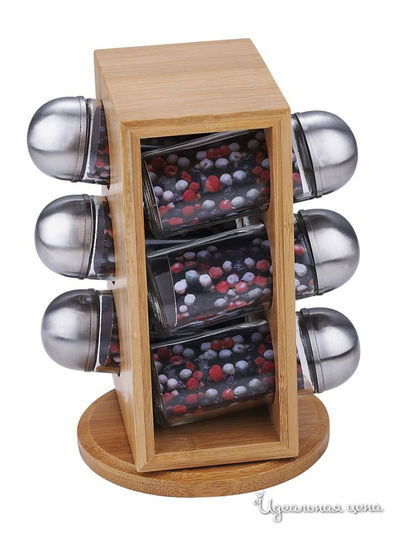 Набор для специй 6 пр. Wellberg, цвет деревянный