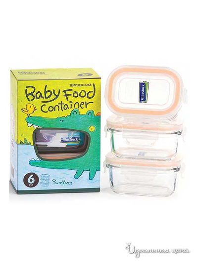 Набор контейнеров Glasslock, цвет зеленый