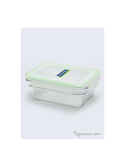 Контейнер прямоугольный,  480 мл Glasslock, цвет blue/transparent