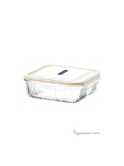 Контейнер квадратный, 830 мл Glasslock, цвет blue/transparent