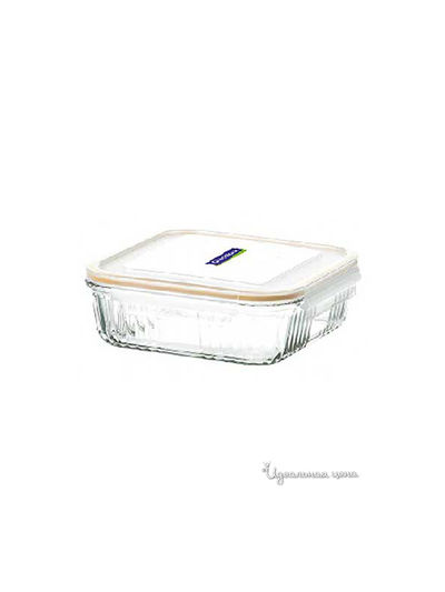 Контейнер квадратный, 1900 мл Glasslock, цвет blue/transparent