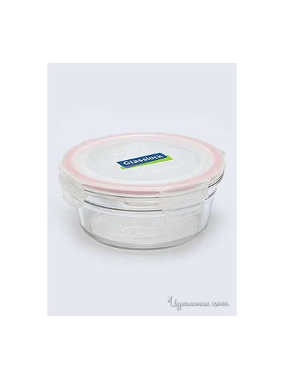 Контейнер круглый, 450 мл Glasslock, цвет blue/transparent