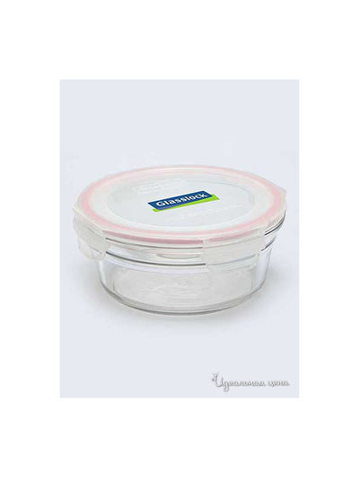 Контейнер круглый, 850 мл Glasslock, цвет blue/transparent