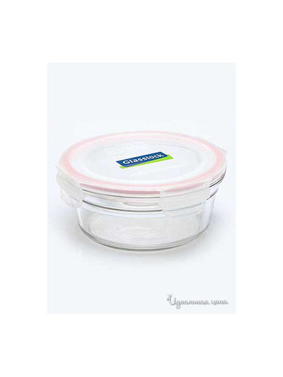 Контейнер круглый, 1480 мл Glasslock, цвет blue/transparent