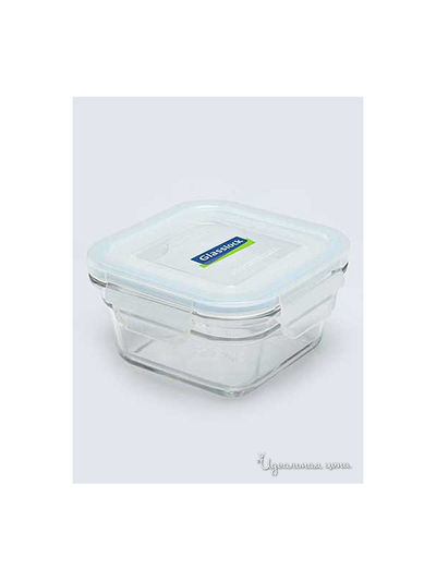 Контейнер квадратный, 900 мл Glasslock, цвет blue/transparent