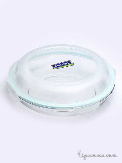 Форма круглая, 1750 мл Glasslock, цвет blue/transparent