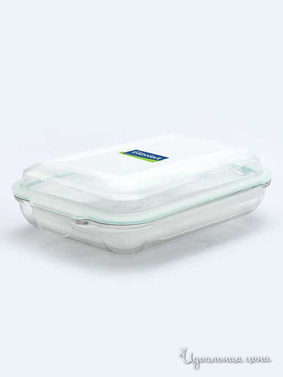 Форма для запекания, 1900 мл Glasslock, цвет blue/transparent
